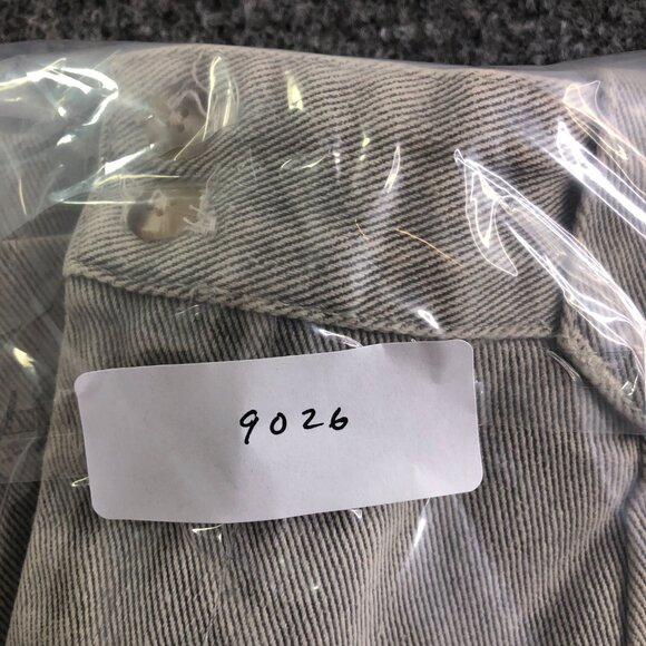 Banana Republic Safari Skirt Womens 12 Gray Vintage 80s 90s Denim - Picture 10 of 10